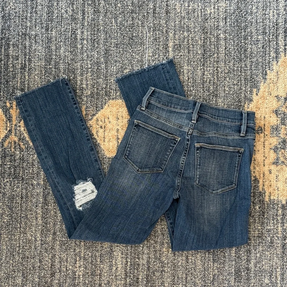 Frame Denim Le High Straight Distressed Jeans - Picture 3 of 4